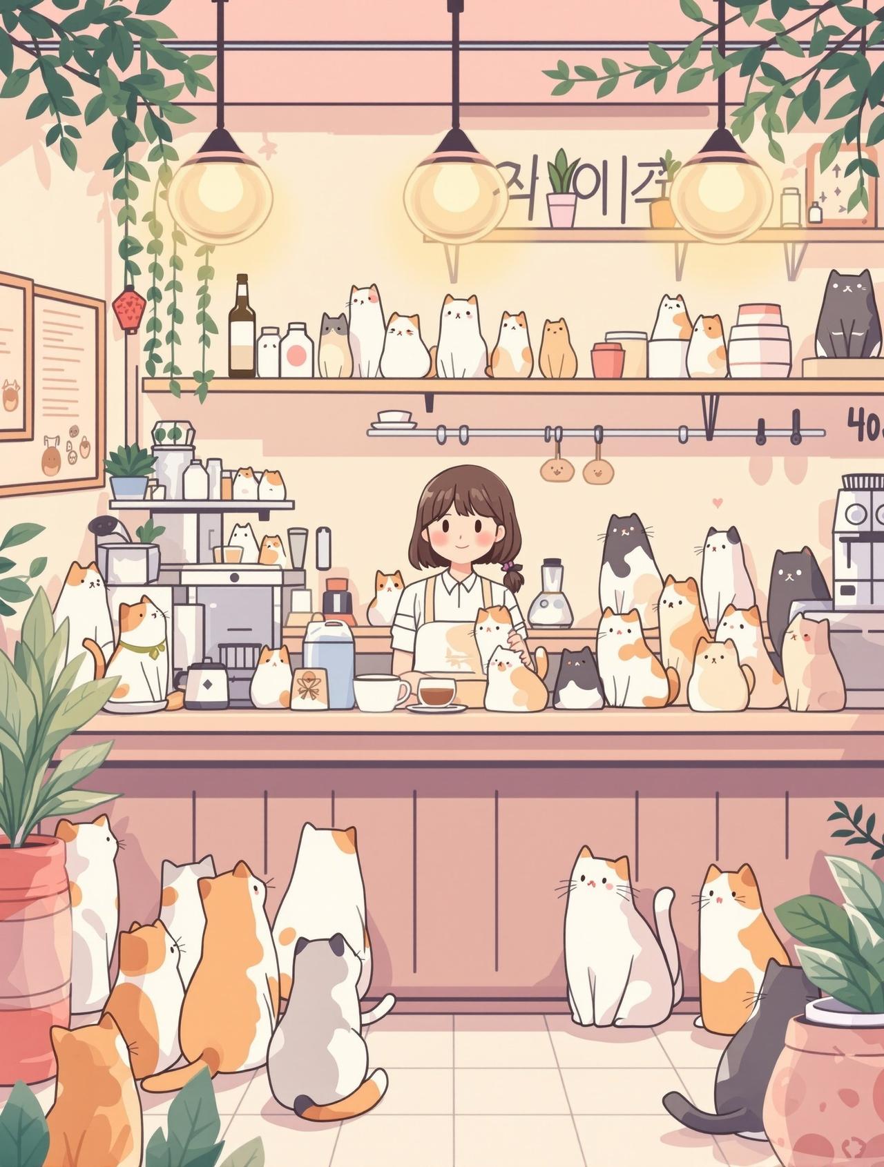 猫咪咖啡厅 - 喵酱作品 猫咪咖啡厅 - 奇幻日常漫画封面